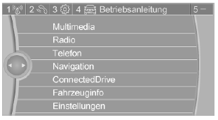 BMW X1. Belegung der Tasten anzeigen