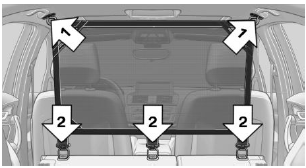 BMW X1. Gepäckraumtrennnetz, groß