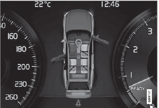 Volvo XC40. Tür- und Gurterinnerung