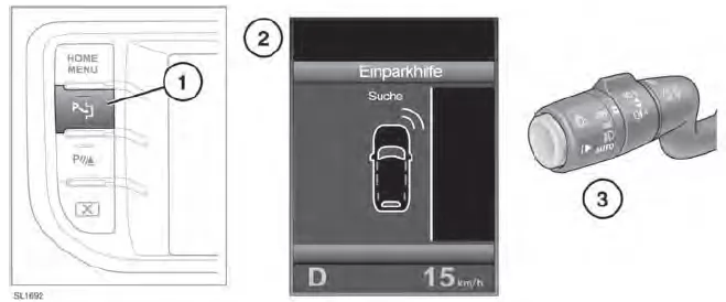 Range Rover Evoque. EINPARKHILFE
