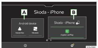 Skoda Karoq. Menü anzeigen